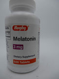 Rugby Melatonin 3mg 500ct Tablets