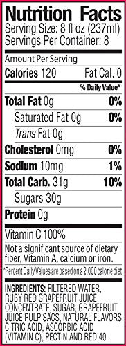 Langers Juice Cocktail Ruby Red Grapefruit 64 Fl Oz (Pack of 8)