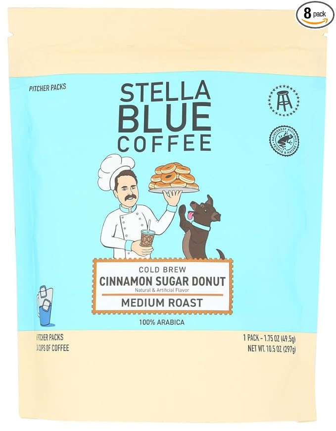 Stella Blue Coffee Cold Brew Cinnamon Sugar 10.5 oz (Pack of 8)