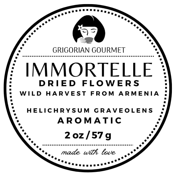 Immortelle (Helichrysum Graveolens) 2 OZ (57g) Loose Herbal Tea | Wild-Harvested from the Mountains of Armenia | Naturally Sourced with Rich Aroma and Distinct Flavor | Handpicked &amp Premium Qualit