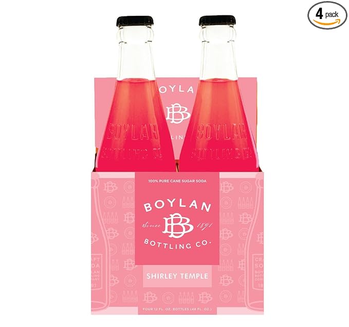 AmishTastes Boylan 12 Oz. Glass Bottle Shirley Temple Soda (Pack of 4)