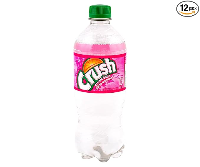 Crush Clear Cream Soda Pop 12 Pack 591ml/20oz Bottles Canada Import