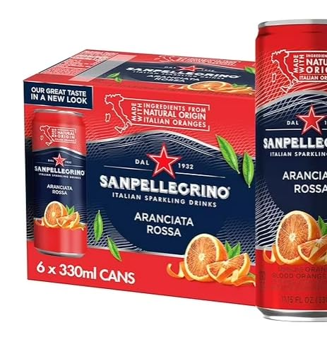 San Pellegrino Sparkling Fruit Beverages Variety Pack 11.15 fl oz Cans – 24 Pack – Blood Orange Lemon Prickly Pear &amp Pomegranate Orange – Refreshing Italian Sparkling Drinks