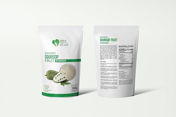 Soursop Fruit Powder – 100% Pure Dried Soursop (Graviola) Fruit Powder for Smoothies Teas &amp Culinary Use