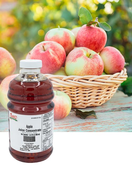 Nature Blessed 100% Pure Domestic Apple Fruit Juice Concentrate - 2 Quarts (2/32 fl oz Bottles) Applications: Home Wine Making Brewing Mead Distilling Hard Cider Smoothies