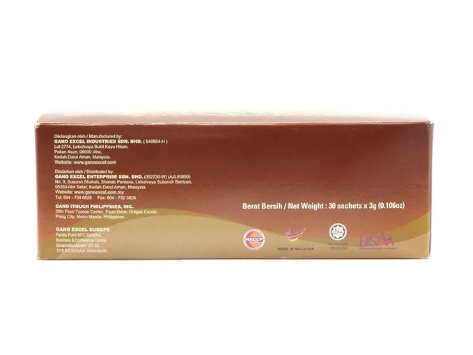 Generic TOTALLYAWESOME Gano Excel Ganocafe Gano Cafe Classic With Ganoderma Extract Black Coffee 30 Sachets (3 Box)