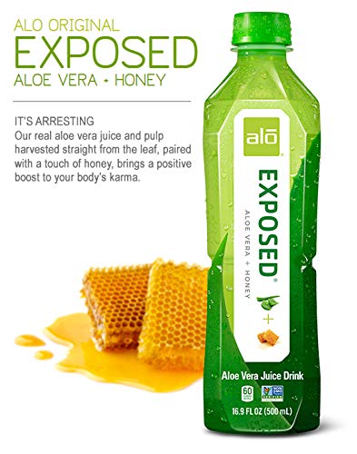 Alo Original Exposed Aloe Vera Drink 16.9 Fl Oz (Pack of 12)