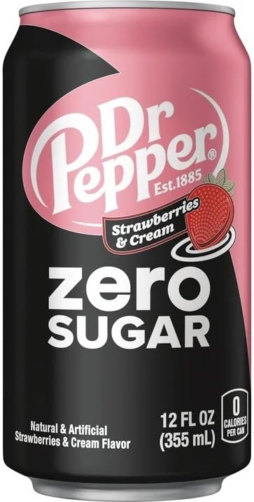 Dr. Pepper Zero Sugar Variety Pack - 4 Flavors | 12 Fl Oz (Pack of 8)