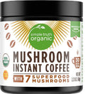 Organic Mushroom Instant Coffee with 7 Superfood Mushrooms (Pack Of 1 2.12 oz.)