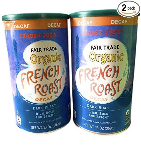 Trader Joe's Fair Trade Organic French Roast Decaf 13 oz (Pack of 2)
