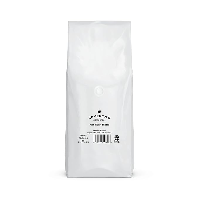Cameron's Coffee Roasted Whole Bean Coffee Jamaica Blend 4 Pound