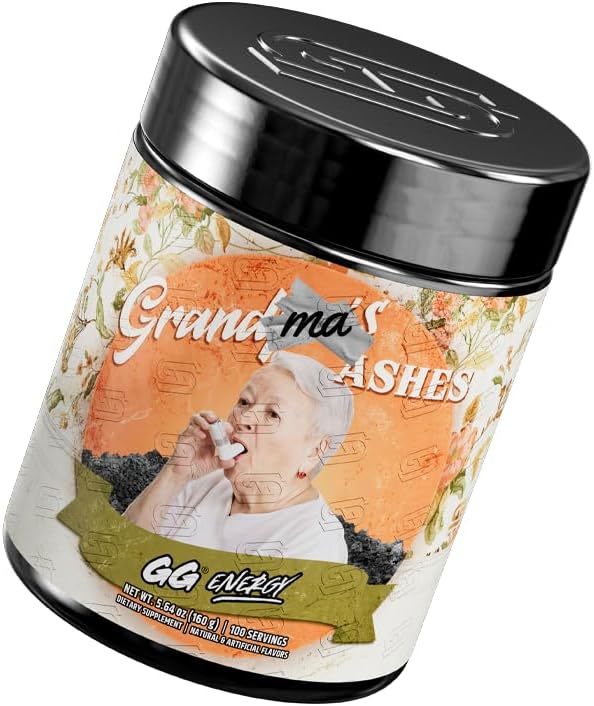 Gamer Supps GG Energy - Grandma's Ashes by Goons (100 Servings) - Keto Friendly Gaming Energy and Nootropic Blend Sugar Free + Organic Caffeine + Vitamins Powder Drink