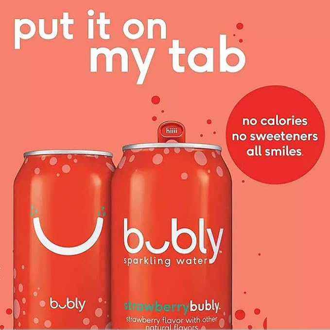 BEEQ- (Pack of 16) bubly Sparkling Water Berry Bliss Sampler 12 fl oz. Cans Multi Flavor Soft Drink Bundle | Assortment Soda Refrigerator Restock Kit of Soda