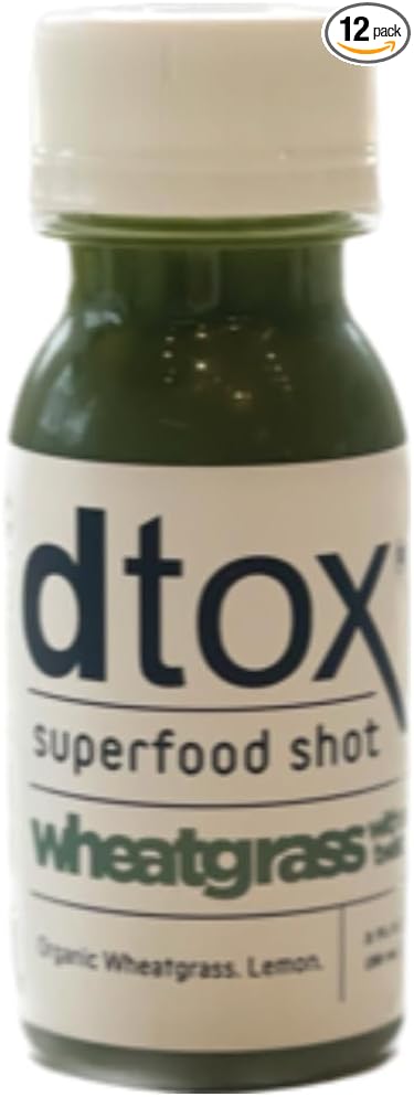 dtox Juice – Wheatgrass with a Twist (12-Pack Superfood Shots)