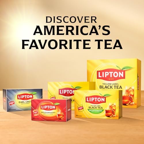 Lipton Earl Grey Tea Bags Flavored Teabags 120 Total Bags (20ct - Pack of 6)