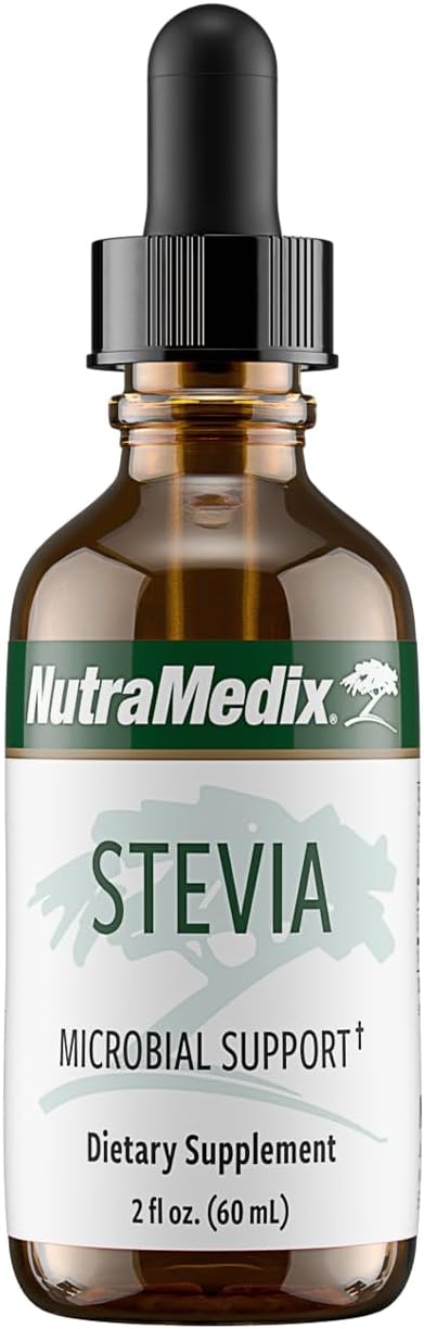 NutraMedix Sweet Leaf Stevia Liquid Drops - Sugar Free Sweetener from Pure Stevia Leaf Extract for Microbial Support - Low Carb No Added Sugar (2 oz / 60 ml)
