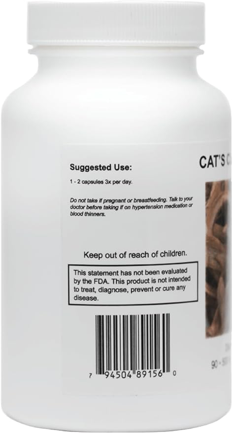 Supreme Nutrition Cat’s Claw Supreme 90 Pure Cat’s Claw Bark Vegetarian Capsules (Pack of 2)