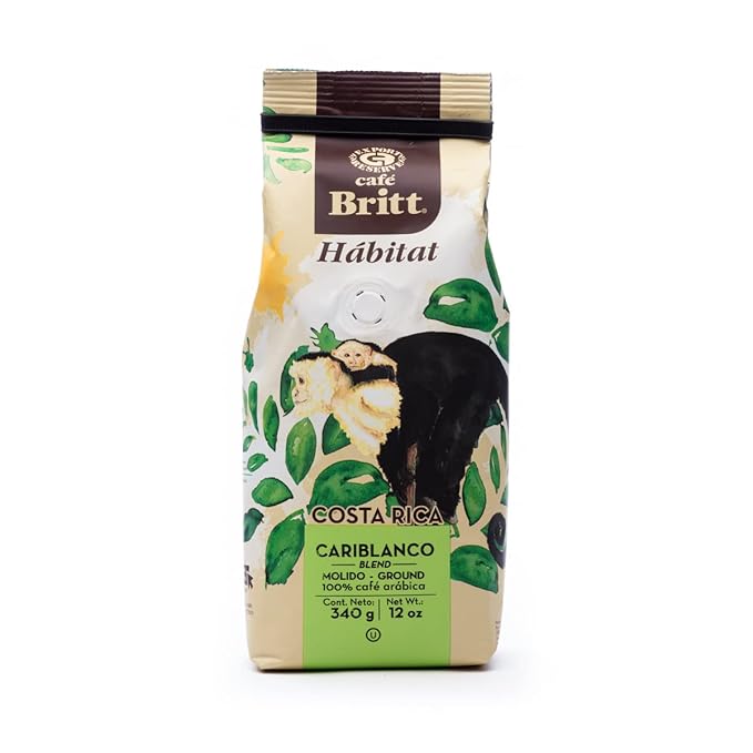Café Britt® - Costa Rican Habitat Cariblanco Coffee (12 oz.) (3-Pack) - Ground Arabica Coffee Kosher Gluten Free 100% Gourmet &amp Dark Roast