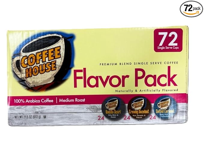 Coffee House Premium Blend Single Serve Coffee Flavor Pack 72 count.