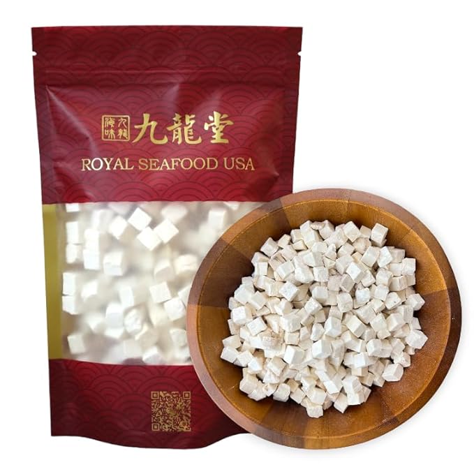 Royal Seafood USA Fu Ling Poria Cocos Fungus White poria cocos 茯苓粒 泡茶 方茯苓 煮汤 健康 养生 (1lb)