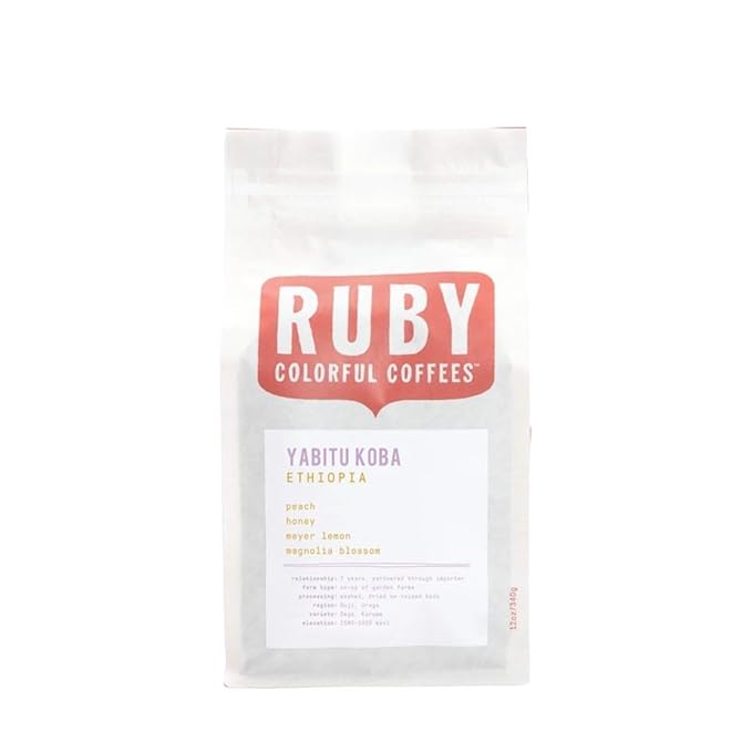 Ethiopia Yabitu Koba - Roasted by Ruby Coffee Roasters - Whole Bean Coffee - 12 Ounce Bag