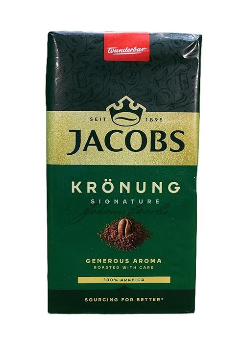 Jacobs Kronung Ground Coffee 500 Gram / 17.6 Ounce (Pack of 4)
