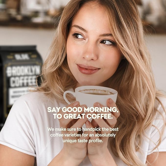 BROOKLYN COFFEE Whole Bean Italian Dark Roast (2lb) Extra Strong Delicious Taste Heavenly Aroma - Fresh Bulk Coffee Beans Roasted Weekly in NYC