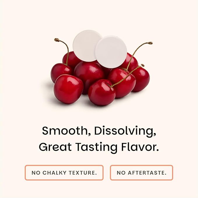 EZ Melts L-Theanine 200 mg - Stress &amp Relaxation Support Supplement - No Artificial Flavors - No Drowsiness - Non-GMO &amp Vegan - Sweet Cherry - 60 Dissolvable Tablets (30 Servings)