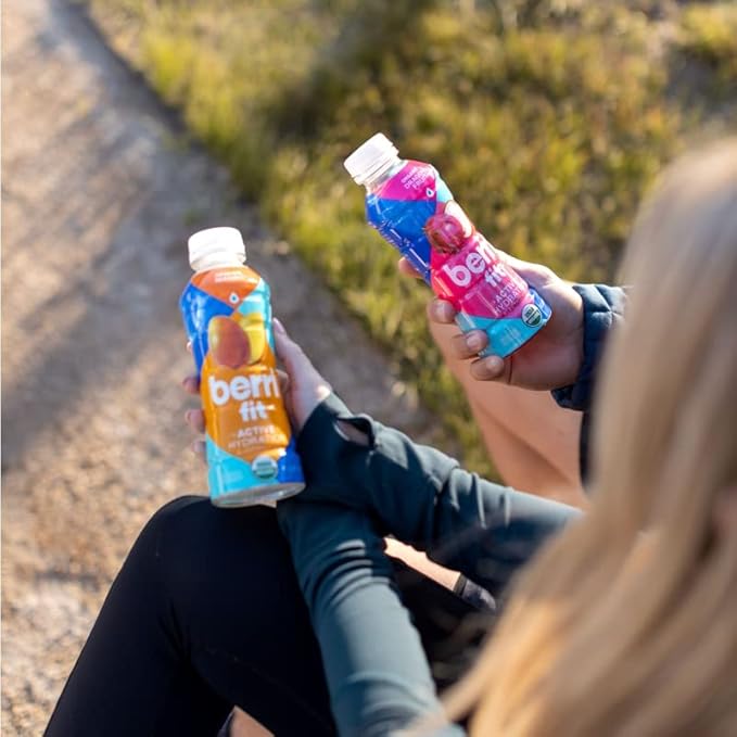 Berri Fit 3-Flavor Variety Pack | Organic Sports Drink Alternative | Natural Plant-Based Electrolytes - Certified Organic - Non-GMO - Low-Calorie Fitness Beverage - Paleo Friendly | 16oz | Pack of 12