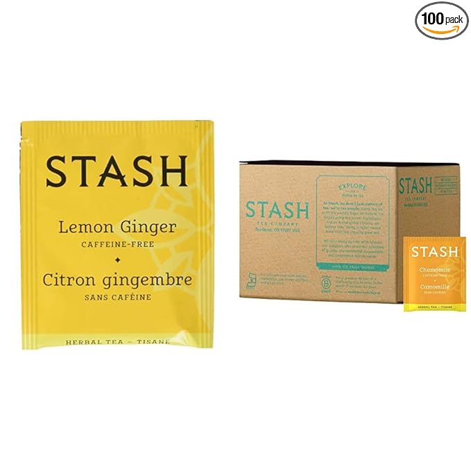 Stash Tea Lemon Ginger and Chamomile Herbal Tea Bags Bundle (200 Count)