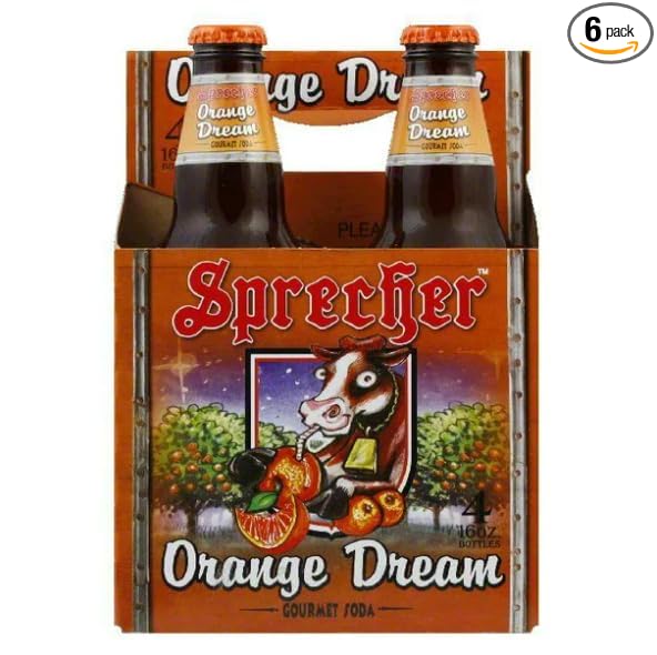 Sprecher Orange Dream Soda 64 Fluid Ounces (Pack Of 6)