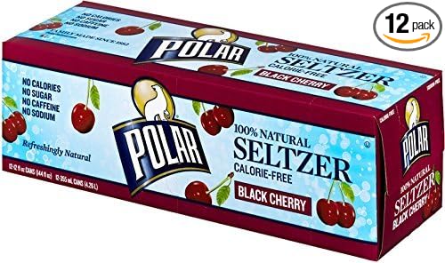 Polar Beverages Seltzer Cherry Black 12 Ounce 12 Pack