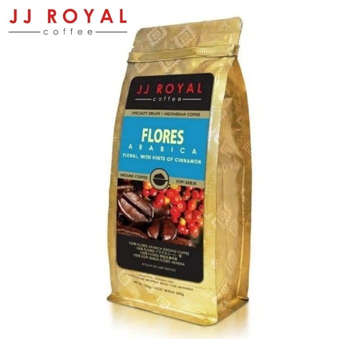 JJ Royal Coffee Flores Arabica 200g Ground Coffee (Pack of 2)