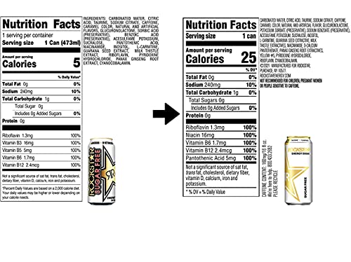 Rockstar Sugar Free Energy Drink 16 Ounce (8 Cans)