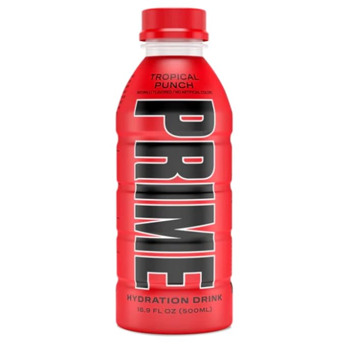 Prime Hydration Sports Drink Variety Bundle - Lemon Lime Tropical Punch Blue Raspberry Strawberry Melon &amp Ice Pop (Pack of 5) - 16.9 Fl Oz By CentaCure and Free Sticker!