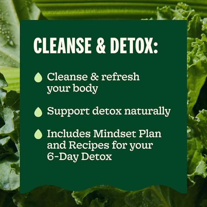 Suja 6-Day Cold-Pressed Juice Detox Cleanse Organic Fresh Pressed Juice with No Added Sugar Supports Immune &amp Digestive Health Plant-Based Gluten-Free &amp Beginner Friendly (6 Day Detox Cle