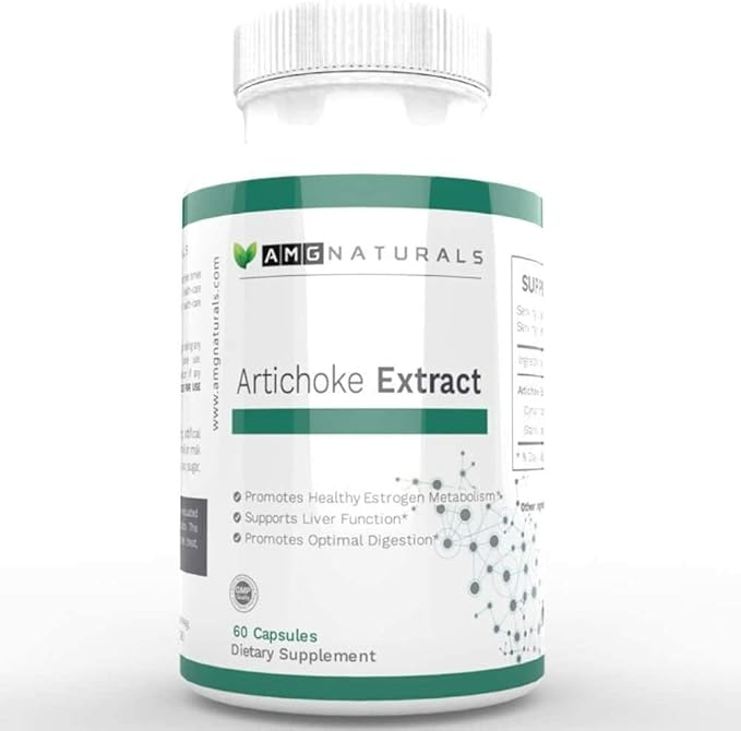 Artichoke Extract Capsules | 7 mg Cynarin Herbal Artichoke Leaf | Liver Support Supplement for Bile Flow Digestion &amp Estrogen Metabolism | Vegan Gluten Free Formula | 60 Capsules