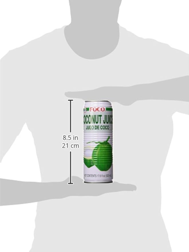 Foco Coconut Juice 17.6 Fl Oz Pack of 12