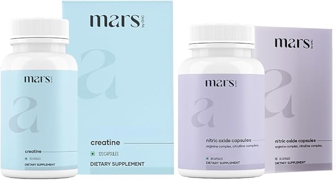 mars by GHC Beast Mode Combo | Plant-Based Nitric Oxide &amp Creatine Capsules | Pack of 1