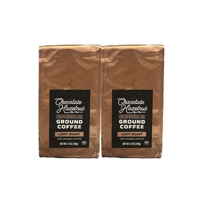 Trader Js Chocolate Hazelnut Ground Coffee 12 oz (340g) - 2 PACK