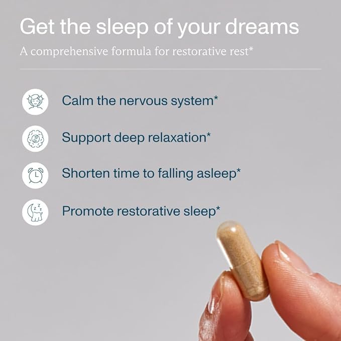 FOCL Restful Night Magnesium Sleep Supplement - Natural Sleep Aid Melatonin Free No Grogginiess Calm - Magnesium Supplement for Restorative Sleeping with Ashwagandha - Vegan Non GMO Cruelty Free