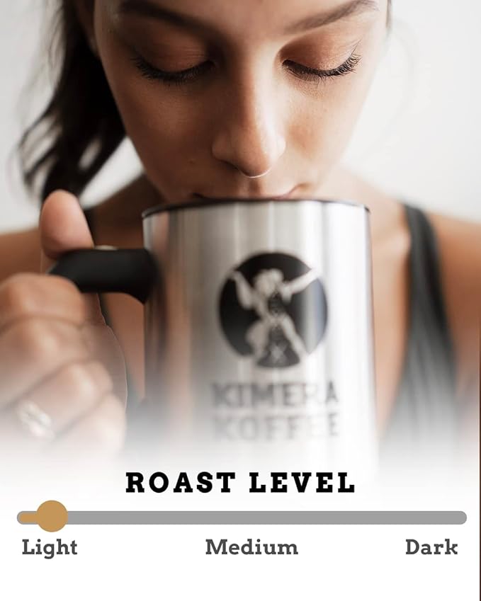 Kimera Koffee - Organic Light Roast Ground Coffee | Focus Blend | Infused with Brain Vitamins | L-theanine | Amplifies Alpha Brain Waves| Enhance Mental Endurance &amp Awareness | 12oz
