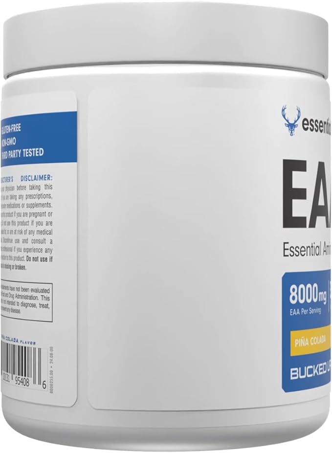 Bucked Up Essential Amino Acids - EAA Powder - Easy Mix Non Clumping Formula - for Pre/Intra Workout - Pina Colada Flavor - 30 Servings - 11.6 oz