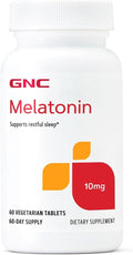 GNC Melatonin 10mg Supplement Supports Restful Sleep 60 Servings