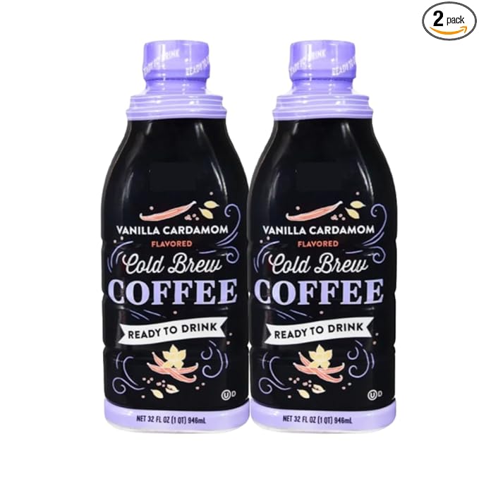 Trader Js Vanilla Cardamom Cold Brew Coffee 32 fl oz (1QT) 946mL - 2 PACK