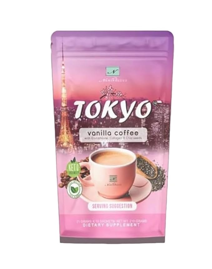 Generic 10 Sachets Namiro-seus Tokyo Vanilla Coffee with Glutathione Collagen and Chia Seeds