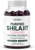 Organics Ocean Shilajit for Men and Women - Natural Supplement with Vitamin B12 Chromium and Selenium for Age-Defying Energy Hormone Support and More - 60 Shilajit Gummies