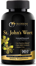St Johns Wort 900mg-Mood Support Supplement*-Calm Supplements*-120 Vegetable St Johns Wort Capsules(2 Month Supply)450mg of Vegan Non-GMO St. John's Wort (Hypericum Perforatum)0.3%Hypericin per Cap