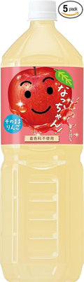 Nacchan Apple Juice 1.5L (Pack of 5) Value Pack Japanese Apple Fruit Juice Drink MADE IN JAPAN