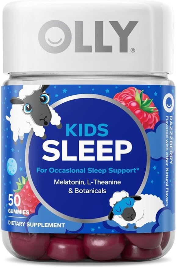 OLLY Muscle Recovery Sleep Gummies with Tart Cherry 40 Count and Kids Sleep Gummy with Melatonin Chamomile 50 Count